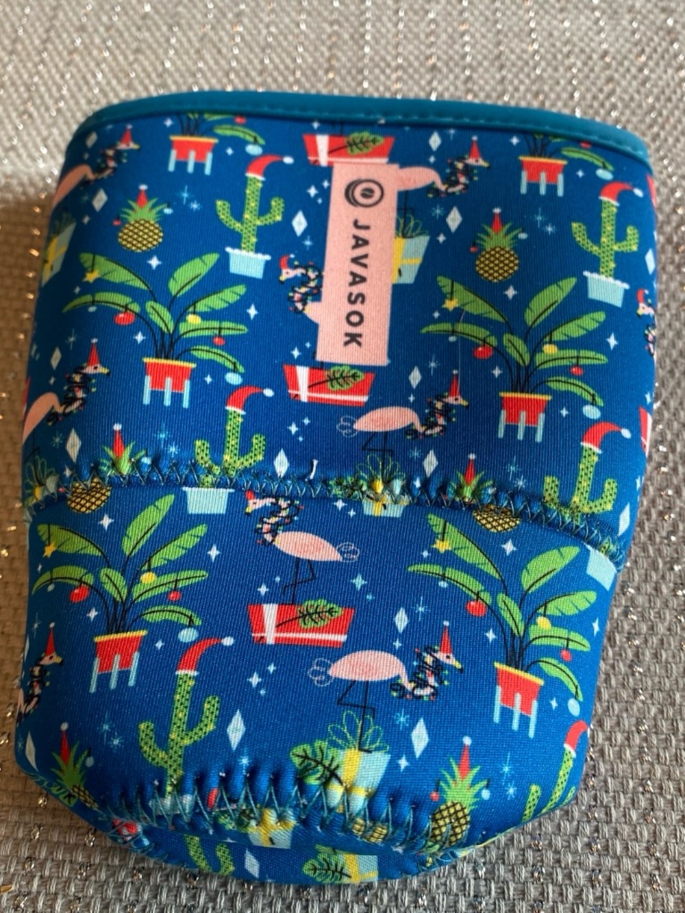 Blue Flamingo Neoprene Accessory Pouch
